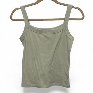 American Eagle Outfitters Mint Green Ribbed Tank Top